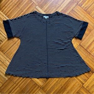 Simply Noelle Black & White Striped Knit Top